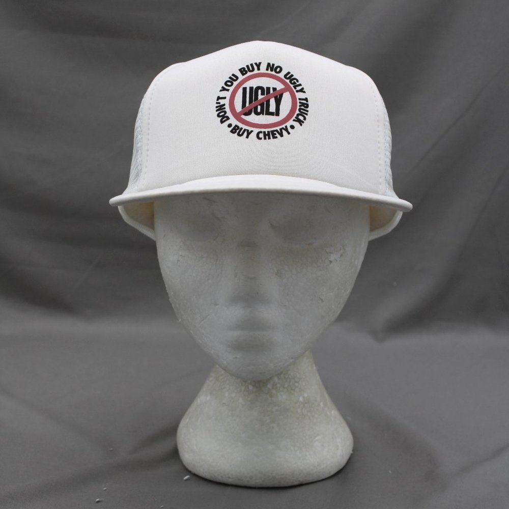 Vintage Screened Trucker Hat - Don't Buy Ugly Don't by Chevy - Adult Snapback